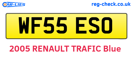 WF55ESO are the vehicle registration plates.