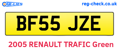 BF55JZE are the vehicle registration plates.
