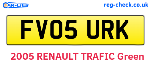 FV05URK are the vehicle registration plates.