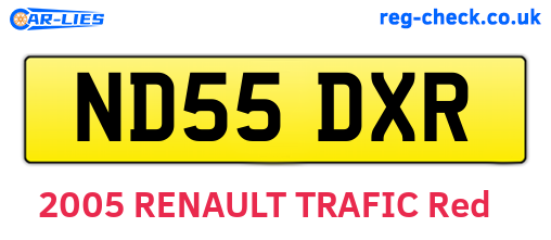ND55DXR are the vehicle registration plates.