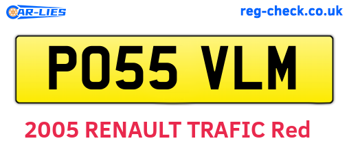 PO55VLM are the vehicle registration plates.