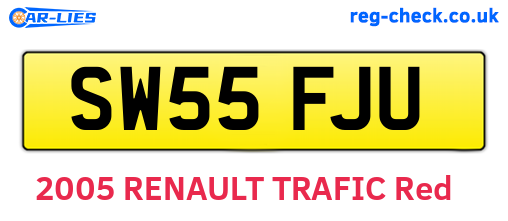SW55FJU are the vehicle registration plates.
