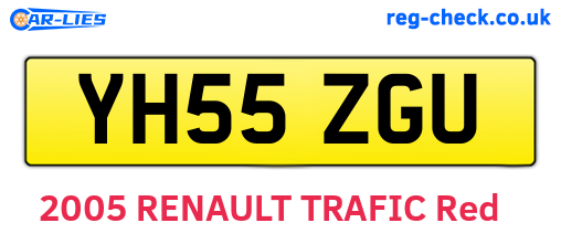 YH55ZGU are the vehicle registration plates.
