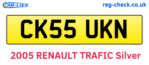CK55UKN are the vehicle registration plates.