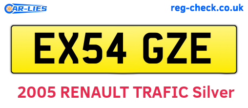 EX54GZE are the vehicle registration plates.