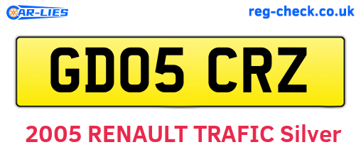 GD05CRZ are the vehicle registration plates.