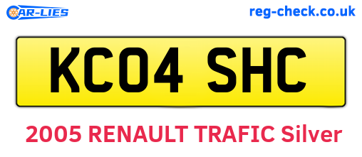 KC04SHC are the vehicle registration plates.