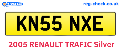 KN55NXE are the vehicle registration plates.