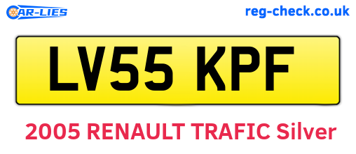 LV55KPF are the vehicle registration plates.
