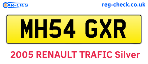 MH54GXR are the vehicle registration plates.
