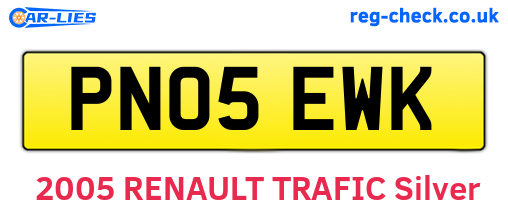 PN05EWK are the vehicle registration plates.