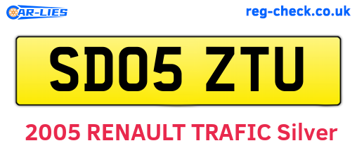 SD05ZTU are the vehicle registration plates.