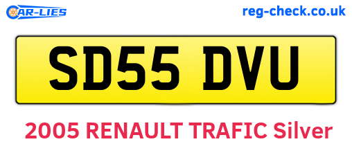 SD55DVU are the vehicle registration plates.