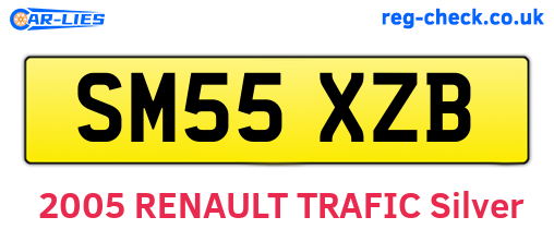 SM55XZB are the vehicle registration plates.