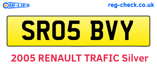 SR05BVY are the vehicle registration plates.