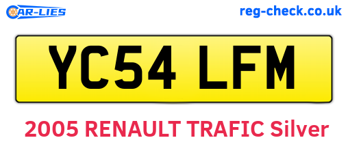 YC54LFM are the vehicle registration plates.