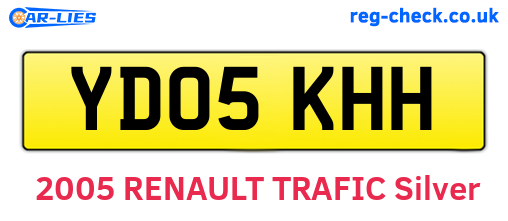 YD05KHH are the vehicle registration plates.