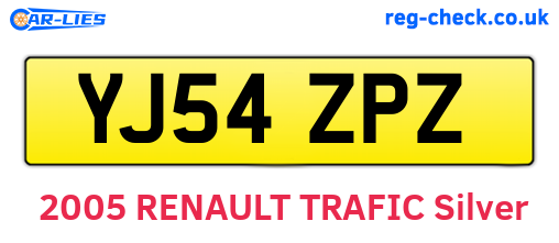YJ54ZPZ are the vehicle registration plates.