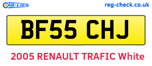 BF55CHJ are the vehicle registration plates.