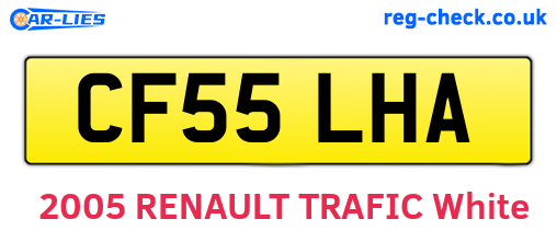 CF55LHA are the vehicle registration plates.