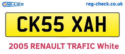 CK55XAH are the vehicle registration plates.