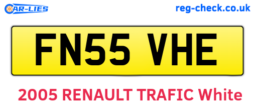 FN55VHE are the vehicle registration plates.