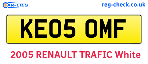 KE05OMF are the vehicle registration plates.