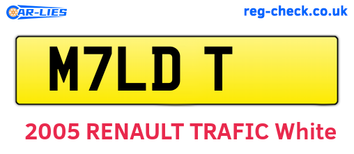 M7LDT are the vehicle registration plates.