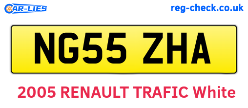 NG55ZHA are the vehicle registration plates.