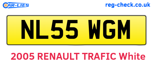 NL55WGM are the vehicle registration plates.