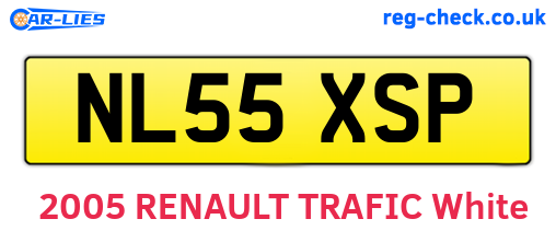 NL55XSP are the vehicle registration plates.