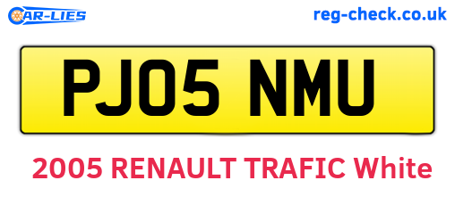 PJ05NMU are the vehicle registration plates.