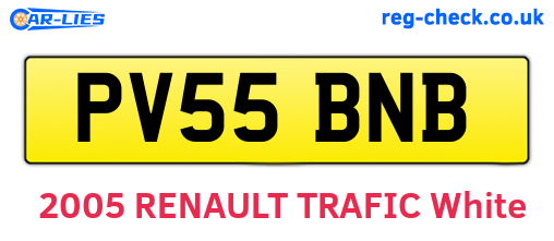 PV55BNB are the vehicle registration plates.