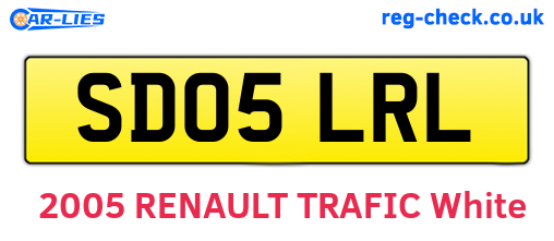 SD05LRL are the vehicle registration plates.