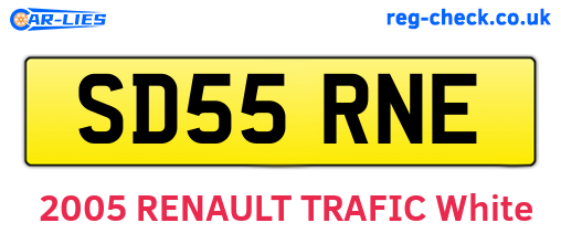 SD55RNE are the vehicle registration plates.