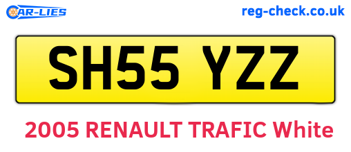 SH55YZZ are the vehicle registration plates.