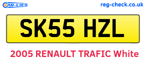 SK55HZL are the vehicle registration plates.