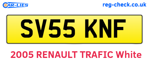 SV55KNF are the vehicle registration plates.