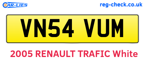 VN54VUM are the vehicle registration plates.