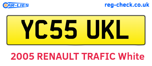 YC55UKL are the vehicle registration plates.
