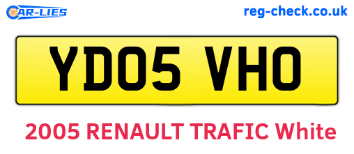 YD05VHO are the vehicle registration plates.