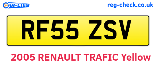 RF55ZSV are the vehicle registration plates.