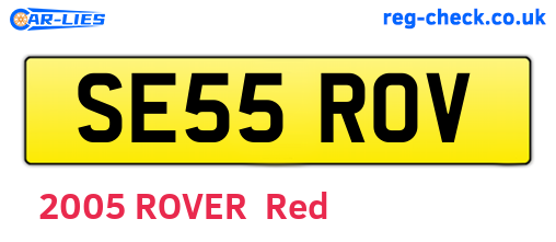 SE55ROV are the vehicle registration plates.