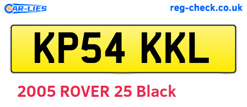 KP54KKL are the vehicle registration plates.