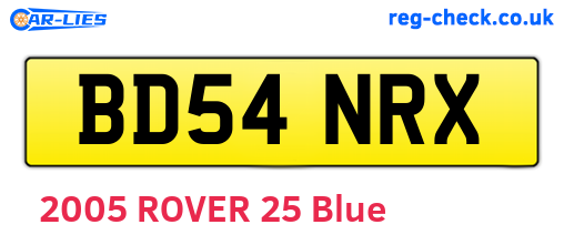 BD54NRX are the vehicle registration plates.