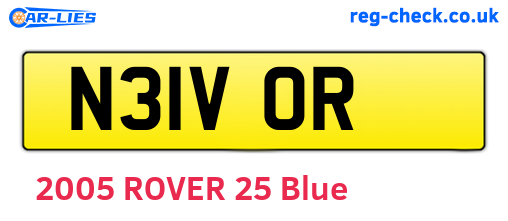 N31VOR are the vehicle registration plates.