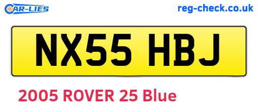 NX55HBJ are the vehicle registration plates.
