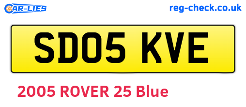 SD05KVE are the vehicle registration plates.