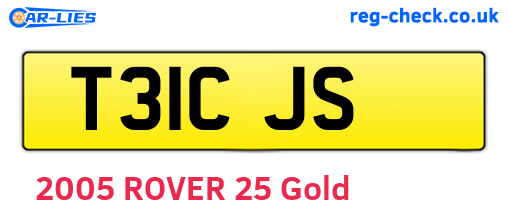 T31CJS are the vehicle registration plates.
