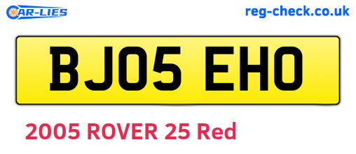 BJ05EHO are the vehicle registration plates.